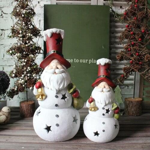 CHRISTMAS SNOWMAN RESIN DECORATION SANTA WINDOW ORANMENT SHOOTING PROPS CRAFTS LIVING DECORATE ROOM MALL