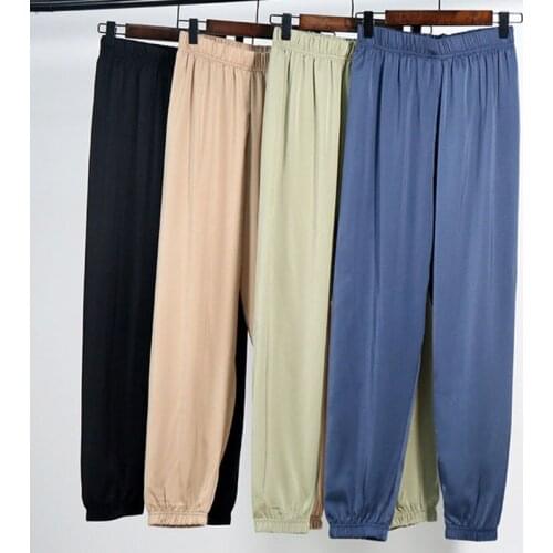 2021 Summer Satin Harem Pants Women High Waist Casual Pants New Fashion Thin Loose Female Sweatpants Pantalon Pour Femme D21