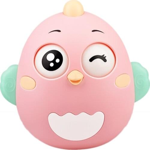 Cute Baby Toys Nodding Moving Eyes Owl Doll ABS Baby Rattles Gifts Baby Roly-poly Tumbler Toy With Bell Toys For Children