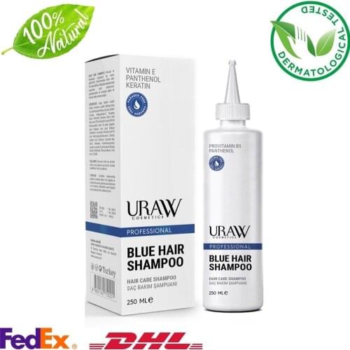 Blue Hair Shampoo Uraw, 250ml Strong and Resistant Hair FAST DELIVERY