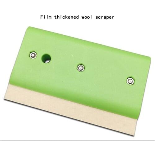 Green Window Tint Tool Soft Wool Squeegee Scraper With Plastic Handle Screen Printing Squeegee Wool Scraper k57