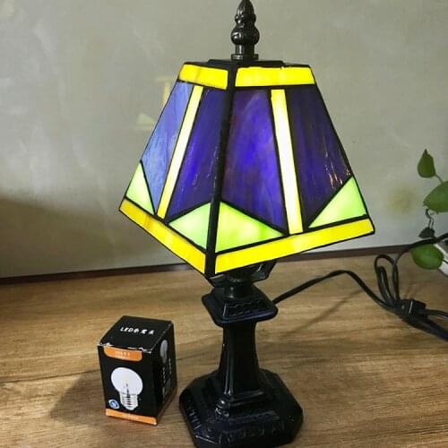 Mediterranean Decor Turkish Mosaic Lamps E27 Stained Glass Lampshade Bedroom Bedside Vintage Table Lamp Light Fixtures