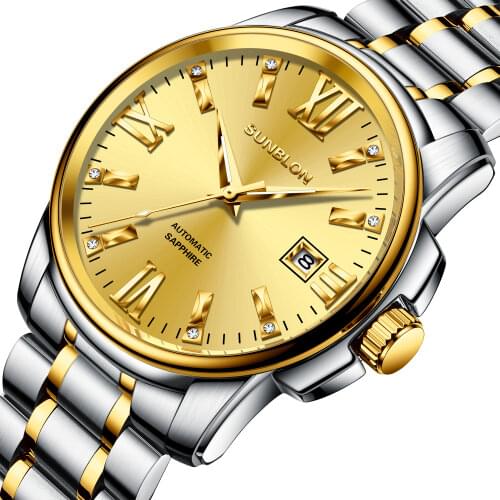 SUNBLON Mens Stainless Steel Watch