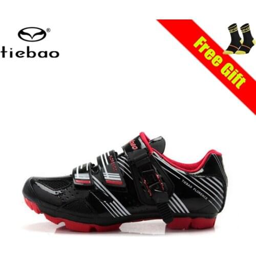 Tiebao Sapatilha Ciclismo Mtb Men Women Mountain Bike Shoes Self-locking Breahtable Outdoor Professional Racing Bicycle Shoes