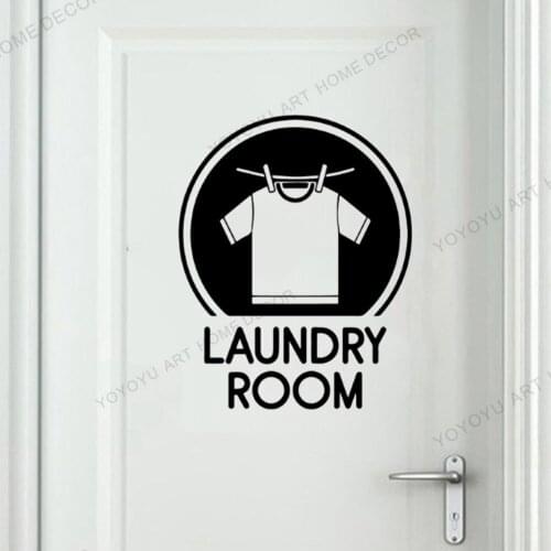 Waterproof laundry Wall Stickers Vinyl Wallpaper For Laundry Room Decor Wall DecalsLaundry Dryer Room Sticker Poster rb544