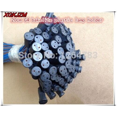 High quality 20CM Crystal lamp holder lamp holder socket G4 led / G4 / G4 bulb plug / G4 bakelite lamp holder 20pcs / lot
