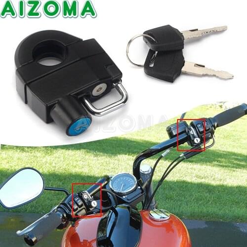 Motorcycle Handlebar Lock Security Anti-Theft Helmet Lock Key For Harley Bobber Yamaha MT Honda CBF600 CBX650 CB1000 CB500 NC750