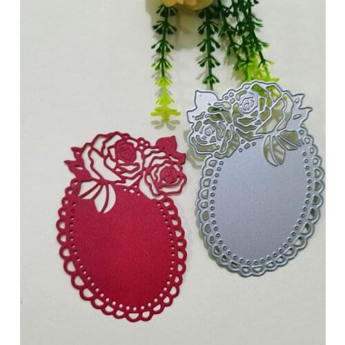 Mirror, background, rose Metal Cutting Dies for DIY Scrapbooking Album Paper Cards Decorative Crafts Embossing Die Cuts
