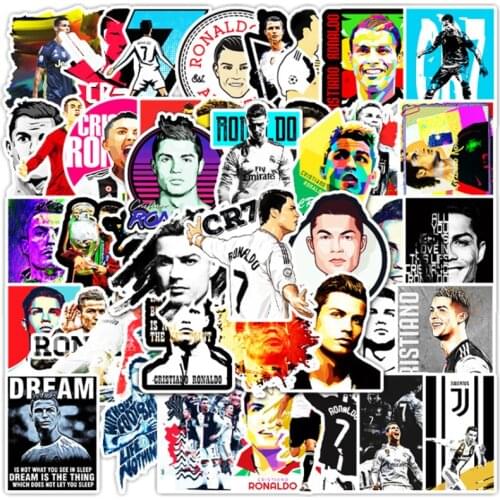 10/30/52Pcs Sports star Ronaldo Graffiti Waterproof Skateboard Travel Suitcase Phone Laptop Luggage Stickers DIY Kids Girl