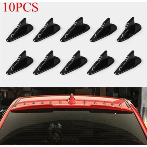 10pcs/set Universal EVO-Style ABS Roof Shark Fins Spoiler Wing Kit Vortex Generator Auto Replacement Parts Exterior Parts