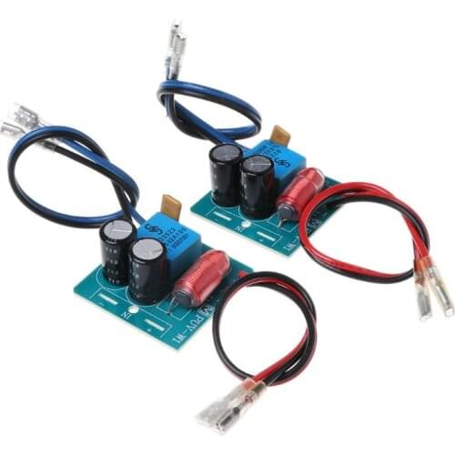 2pcs 60W 2 Way Speaker Crossover Board Bass Tweeter Frequency Divider For 2-4 Inch Speaker Filter