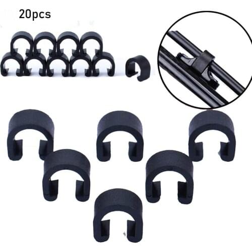 20Pcs For Brake Cable/Derailleur Line Case C-buckle Clasps Plastic Bicyle C Shape Clips Housing Hose MTB Bike Road Guide