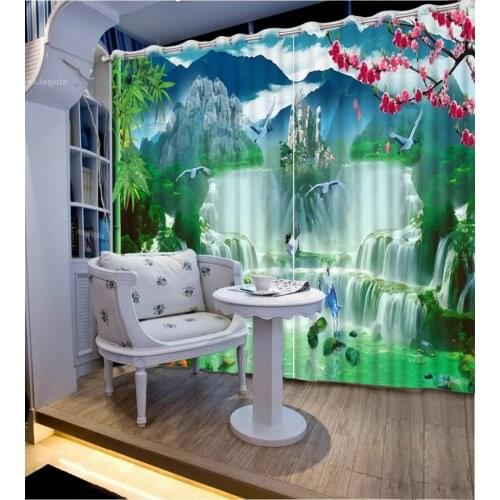 3D Blackout Curtains For Living room Bedding room Scenery Beauty Digital Photo Printing Blackout 3D Curtains for Living Room