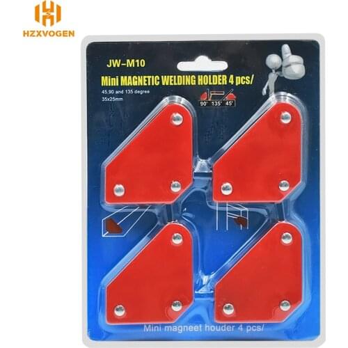 4Pcs HZXVOGEN Mini Magnet Welding Holder 45/ 90/135 Degree Welder Positioner With Strong Suction For Soldering