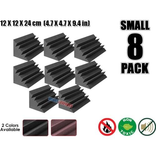 Arrowzoom 8 pcs Acoustic Foam Bass Traps Sound Absorption Treatment 12 x 12 x 24 cm (4.7 x 4.7 x 9.4 in) KK1133