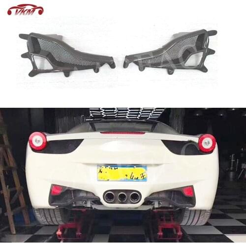 Carbon Fiber Rear Bumper Lampshade Car Accessorise Sticker For Ferrari 458 Auto Car Style