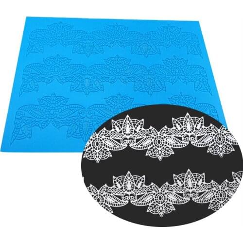 Flower Leaf Fondant Cake Lace Mat Decorating Pastry Tools Baking Mat Pad Sheet Tool