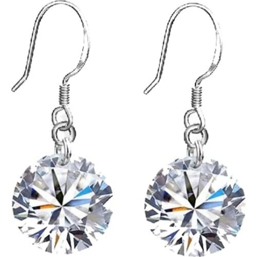 Cheap Sale!! 925 Sterling Silver 10mm Fashion Woman Girl Candy Hook Earrings 6 Colors Fast Fast Shipping