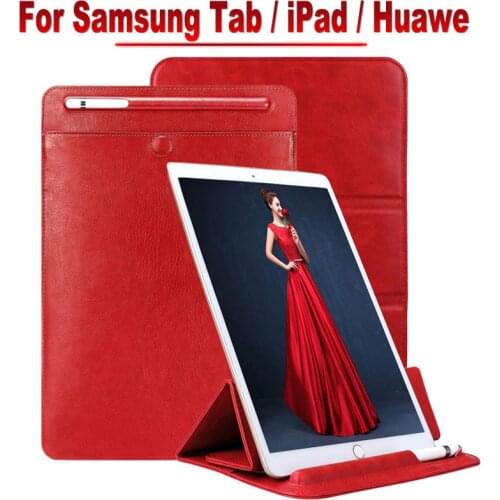 For Samsung Galaxy S6 Lite 10.4 2020 S6 10.5 Tab S5E 10.5 S4 stand leather cover with pen slot for iPad Pro 11 2020 & 2018 Air 3