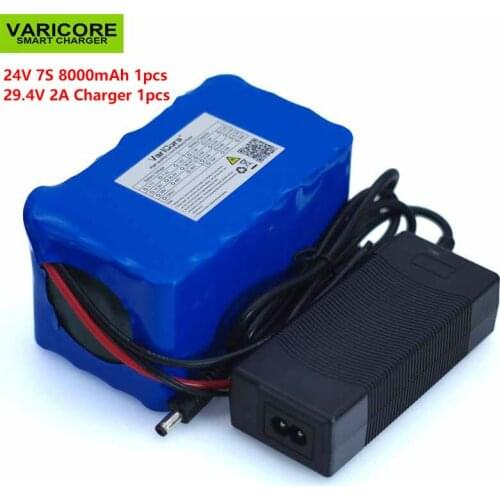 24V 8 Ah 7S4P 18650 Battery Lithium Battery 29.4 v Electric Bicycle Moped /Electric/Lithium ion Battery Pack with BMS +Charger