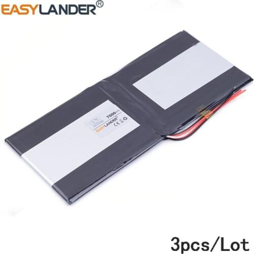 3pcs/Lot best battery brand 3.7V lithium polymer batteries 7000mah 3575190 tablet MID built-in battery for cell phone speaker