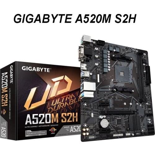 For Gigabyte GA A520M S2H Micro ATX AMD A520 DDR4 M.2 USB3.2 STAT3.0 SSD/New/64G GA-A520M-S2H support R9 Socket AM4 Motherboard