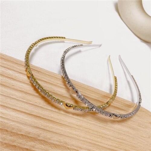 Fashion Shining crystal Rhinestone Hair Hoop Headband Hairband for Women Girls Ribbon bow Hair Band Hair Accessories 1pcs New