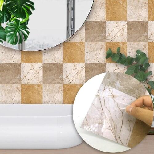 Funlife Marble texture Style tile sticker creative Art home decoration wall sticker Living room Kitchen TS052 10pcs/lot