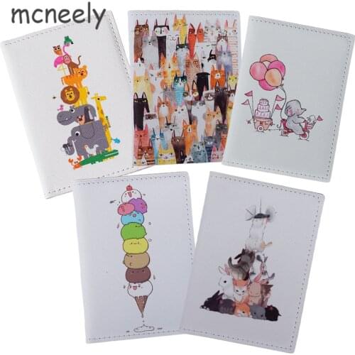New Style Animal Series Travel Passport Cover Leather Bank Credit Card Case Ticket Folder Women KIDS Travel Passport Holder 1PC