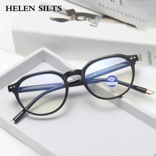 Anti Blue Light Round Female Glasses Frame Fashion New Transparent Computer Eye Glasses Optics Myopia Eyeglasses Frame H94