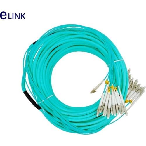 10m 24 cores fiber patchcord OM3 bundled jumper LC SC FC ST branch cable 2.0mm Multimode optical fiber patch lead 24C bundl