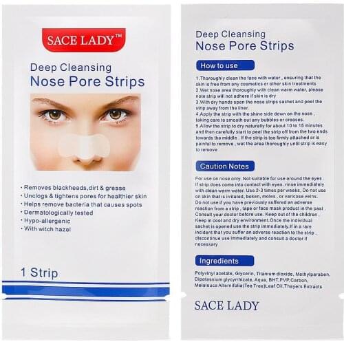 10 Pcs Nose Strips Deep Cleansing Blackhead Remover Nasal Spot Dot Sticker Sheet Nose Mask Shill For Acne Black Head