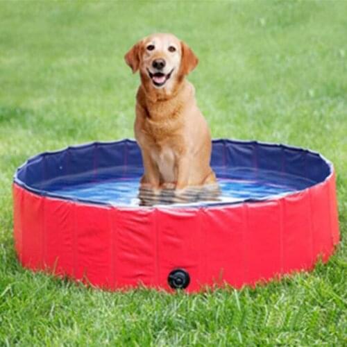 Foldable Dog Swimming Pool PVC Pet Bath Tub Waterproof Puppy Dog Shower Pool For Cat Dogs Bathing Cleaning Supplies