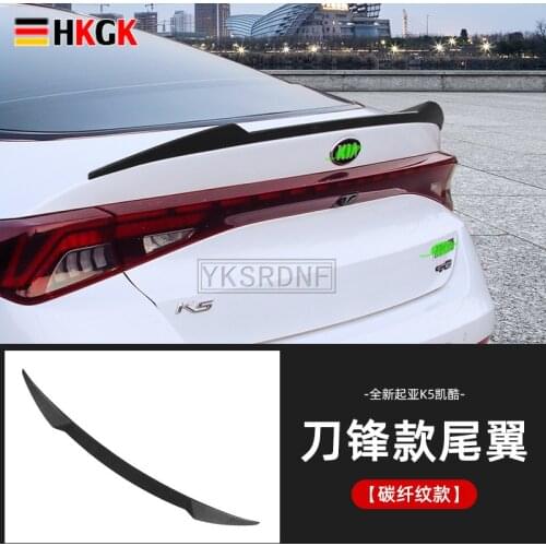 Fit For KIA K5 Optima Spoiler 2020 2021 Car Styling Exterior Carbon Fiber Modified Rear Spoiler Tail Trunk Lip Wing Decoration