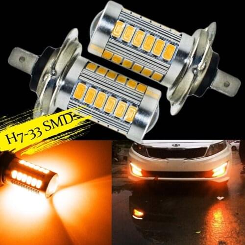 YaaGoo H7 LED Car Truck Fog Driving Light 33SMD Amber Yellow