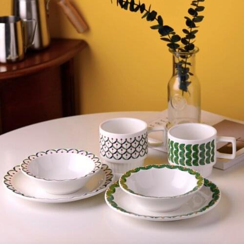 Salad Plate Dinner Dish Cartoon Pattern Steak Plates Home Hotel Ceramic Food Dishes Tray Pasta Restaurant Dish