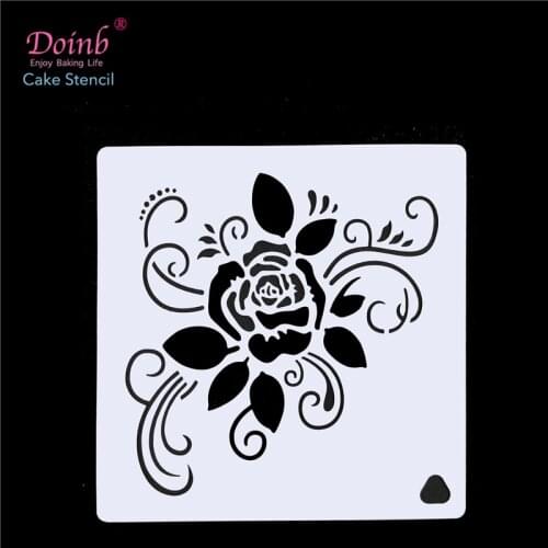 6Inch Valentine Flower Rose Cake Baking Stencil Mold Decoration Wall Painting Album Embossing Paper Cards DIY Craft Tool