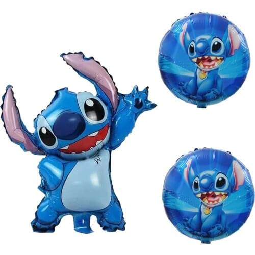 Disney Blue Lilo & Stitch Foil Balloon Childrens Birthday Baby Boy Party Decoration Kids Favor Air Globos Supplies