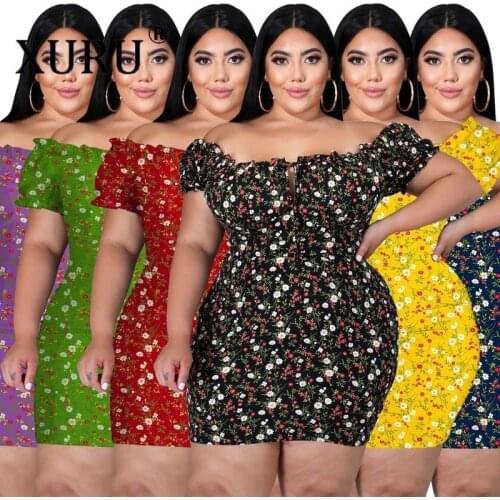 XURU European and American New Style Womens Plus Size Dress Sexy Strapless Black Plus Size Dress with Tie Nightclub Dress