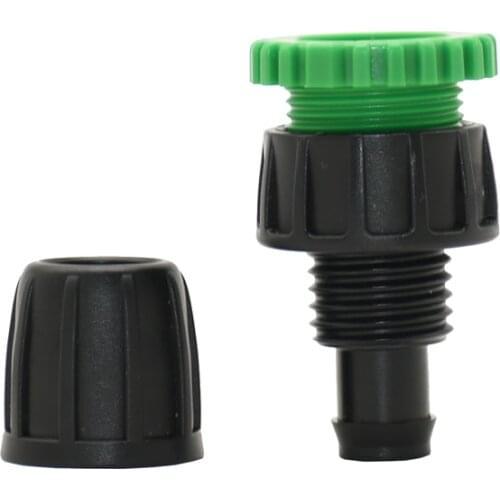 Female 1/2 3/4 to 1/2" hose Barbed connector Garden tap 16mm hose water tap connector With lock nut 1pcs
