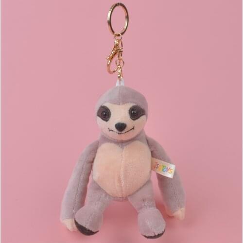1pcs Cute Lying Sloth Plush Bag Pendant Kawaii Animal Plush Toys Kids Children Lovely Doll Key Chains Girl Backpack Accessories