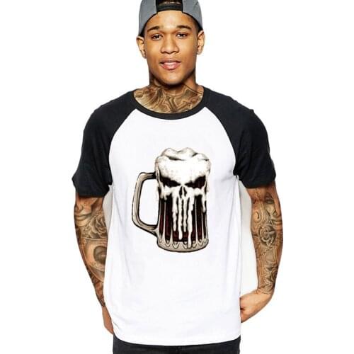 2020 streetwear Punisher beer Men funny T-Shirt save the beer skulls game custome logo black male tshirt guitar clothing t shirt