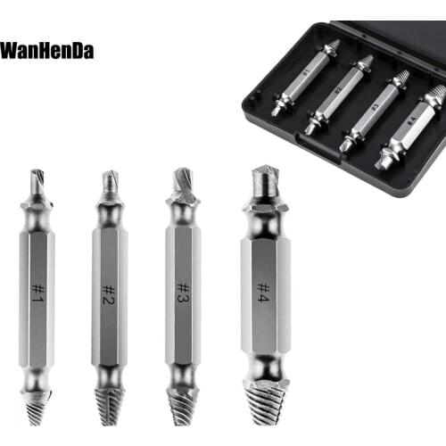 4pcs S2 Screw Extractor Drill Bit Easy Out Remove Demolition Drill Bit Set Kit