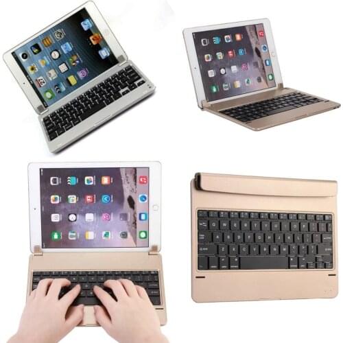 50pcs Ultra Slim Mini Wireless Bluetooth 3.0 Keyboard Case For iPad Mini 1 2 3 4 Stand Case Aluminum ABS Material