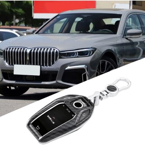 Abs Carbon Fiber Car Key Fob Cover Case Remote Holder Cover Protector Jacket for Bmw 7 Series 5 Series G30 X3 Display