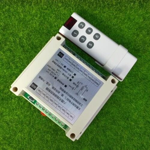 AK06S New DC 12V 24V 36V 6 Channel 6 CH 10A Relay RF Wireless Remote Control Lighting Switch With 1PCS White Remote Control