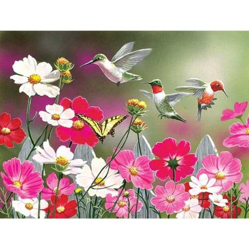Diamond Embroidery Humming Bird 2020 5d Diy Diamond Painting Full Square Round Rhinestones Picture Diamond Mosaic StickerZP-1583