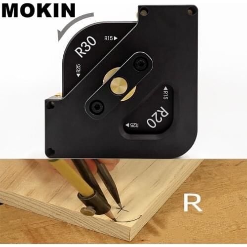 Aluminium Alloy Radius Quick-jig Chamfer Profile Arc Angle Template Locator Jig Woodworking Router Table Trimming Tools