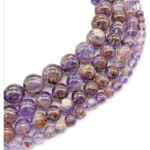 Natural Violet colors Loose beads making handmade diy Amethyst Bracelets elegant jewelry