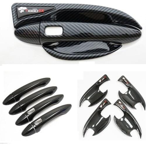 For Chery Tiggo 5X 2017-2019 2020 Carbon Fiber Side Door Handle Bowl Door Bowl Cover Protector Trim Car Styling Accessories